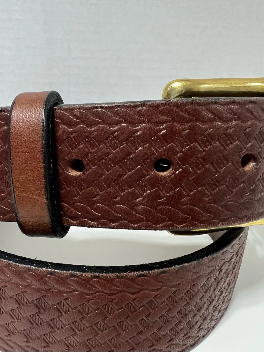 American Bench Craft 100% Leather Brown Western Men’s Belt